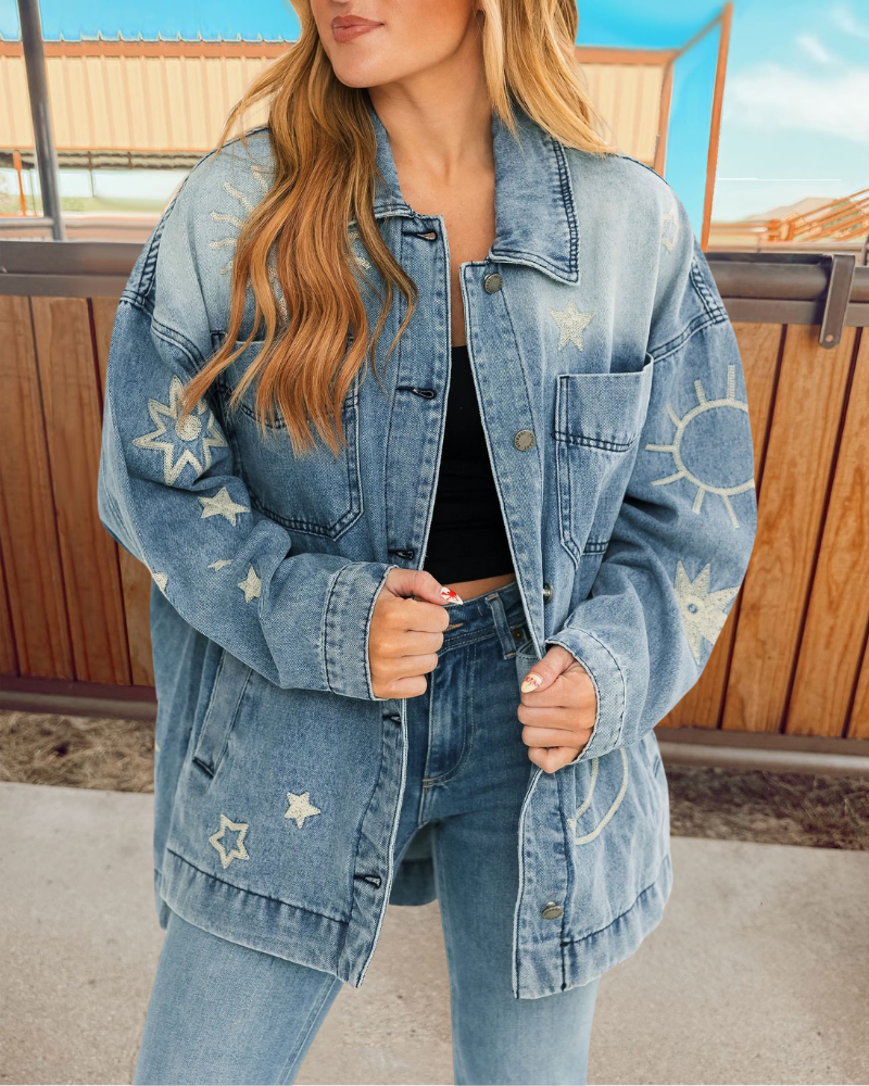 Trendy Star Denim Jacket