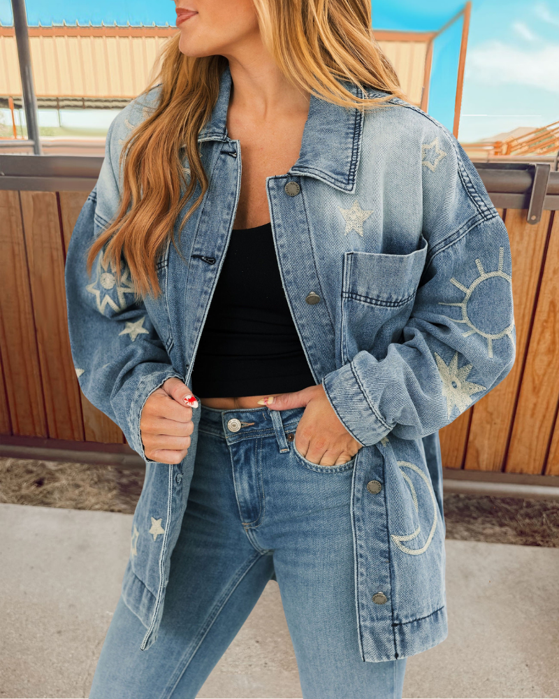 Trendy Star Denim Jacket