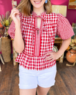 Perfect Check Puff Sleeve Blouse