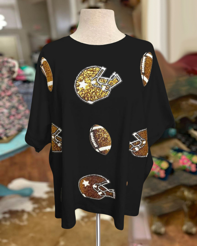 Football Game Sequin Tee