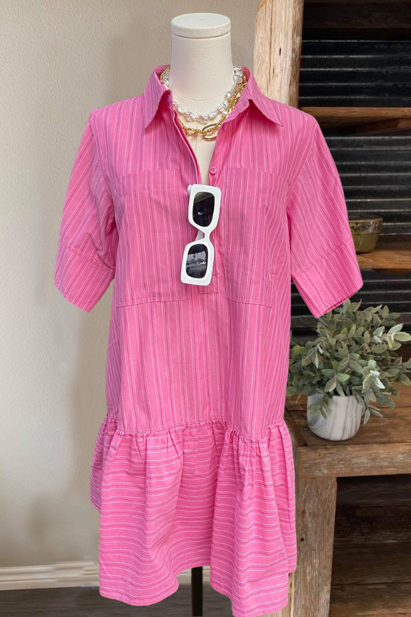 Simple Striped Mini Dress