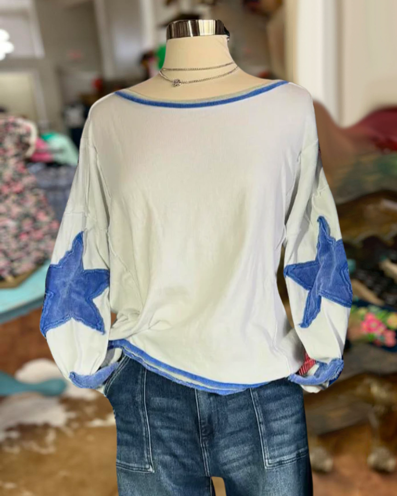 Star Patch Pullover