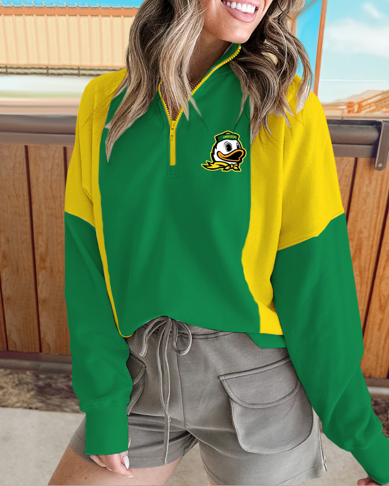 Oregon Ducks Half Zip Sweatshirt