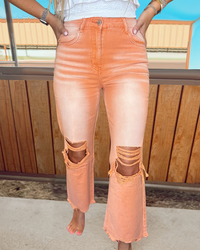 Fashionable Distressed Ripped Jeans