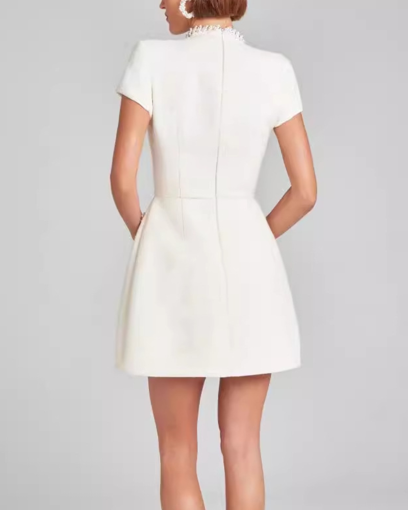 Stylish Elegant Turtleneck Mini Dress