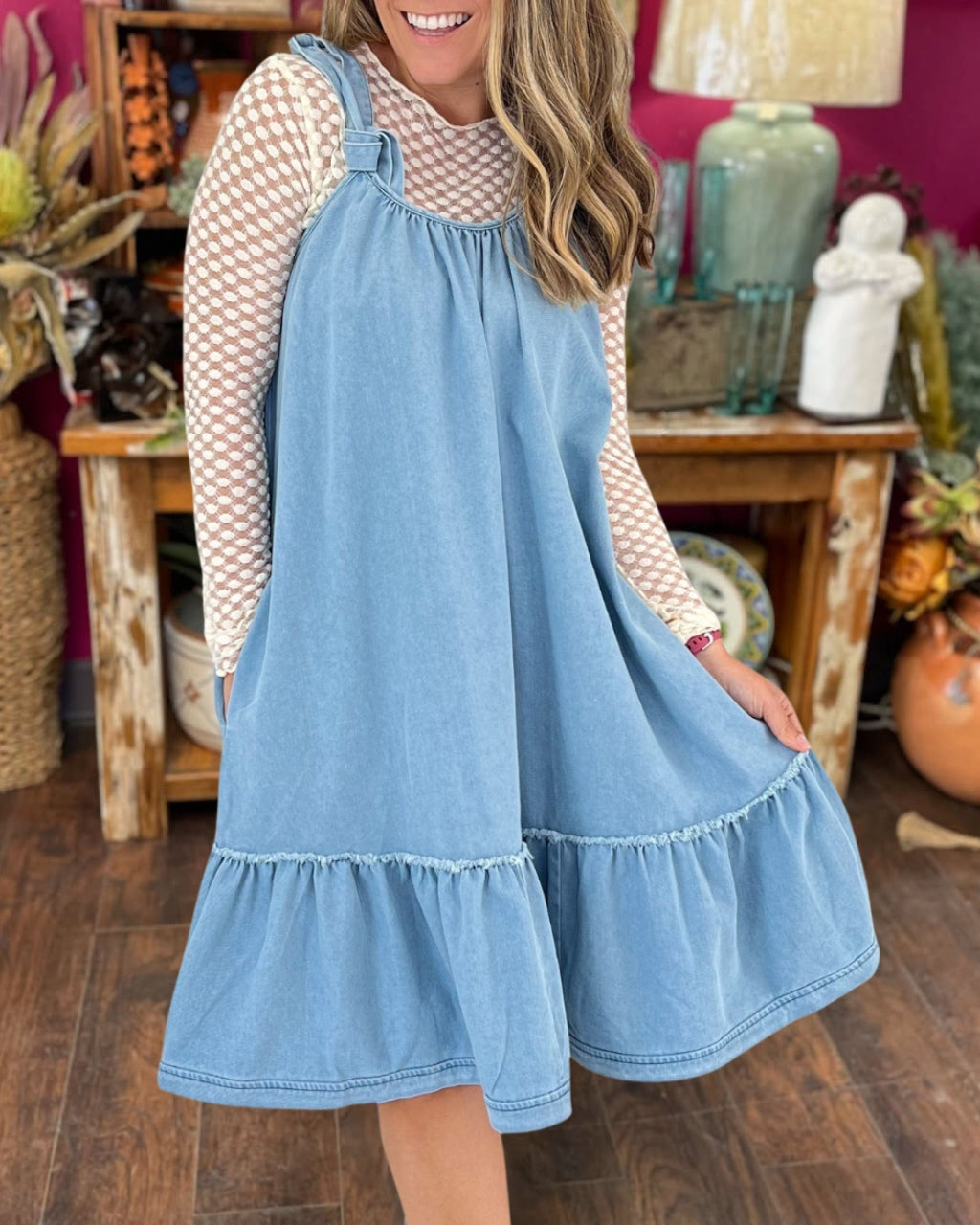 Vintage Denim Charm Dress
