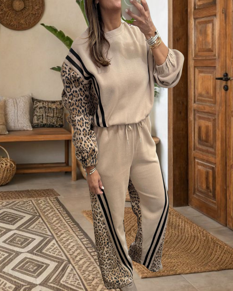 Unique Leopard Print Sports Set