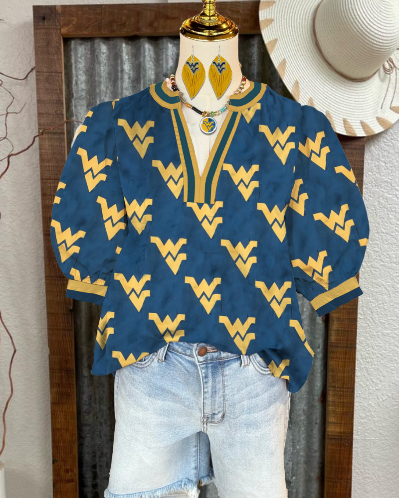 West Virginia Puff Sleeve Satin Top