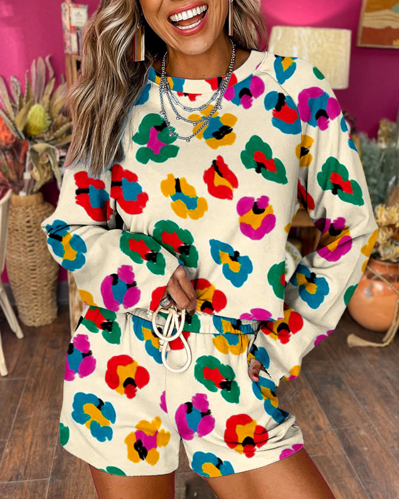Stylish Mixed Color Leopard Set