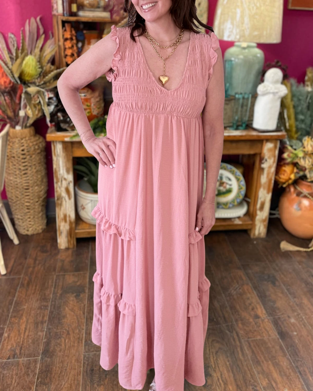 Ann Linen Maxi Dress