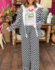 Checkered Oversized Shacket Set