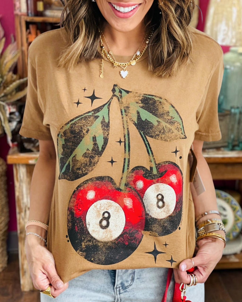 Cherry Eights Fun Tee
