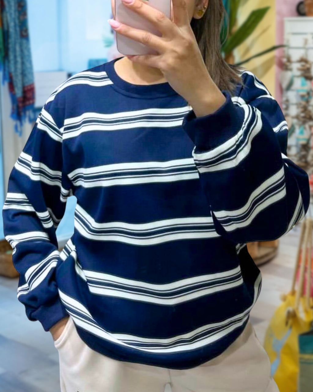 Classic Stripe Lazy Pullover