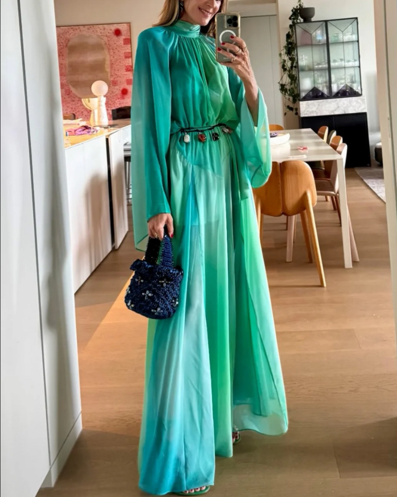 Minimalist High Neck Maxi Dress