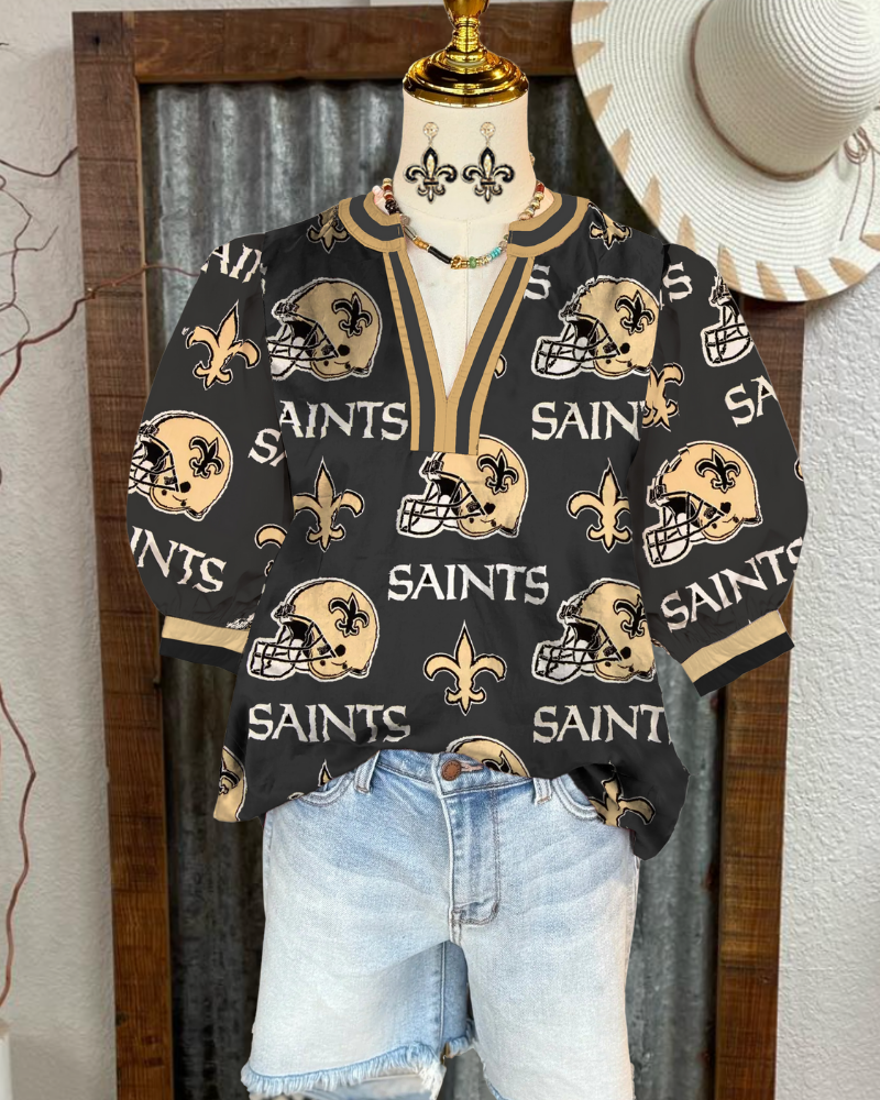 Saints Helmet Satin Top