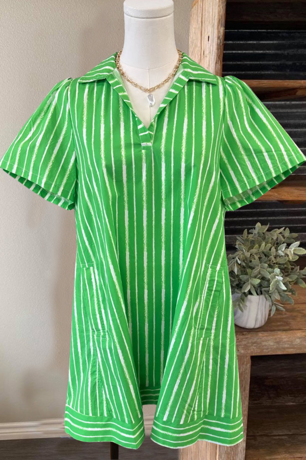 Chic Striped Mini Dress
